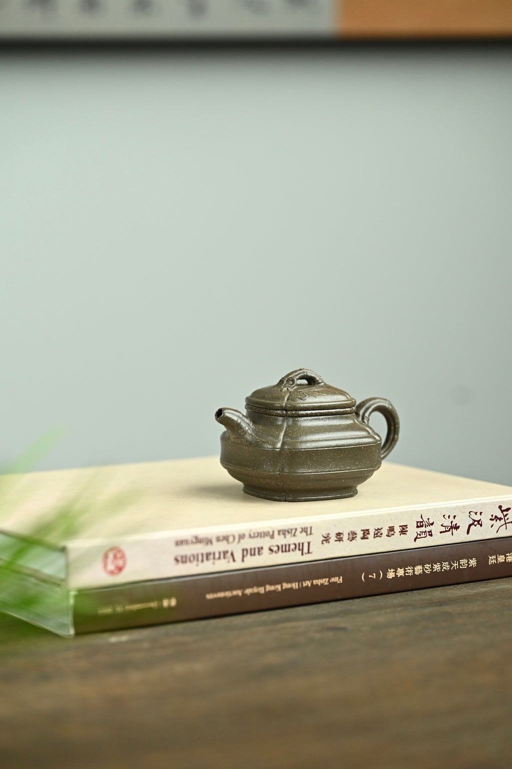 小竹鼓·全手工 /大拍陶手雷罡作品（师承范伟群）/容量130cc/蟹壳青