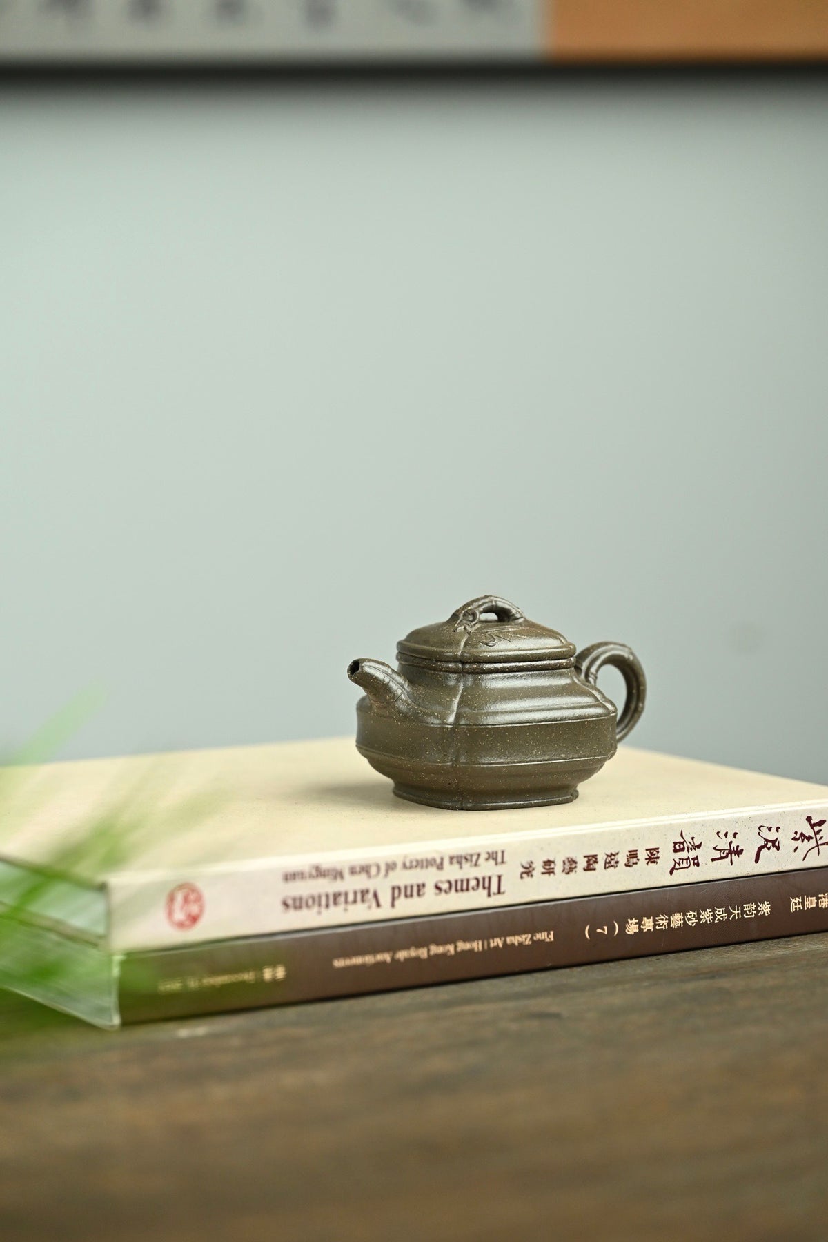 小竹鼓·全手工 /大拍陶手雷罡作品（师承范伟群）/容量130cc/蟹壳青