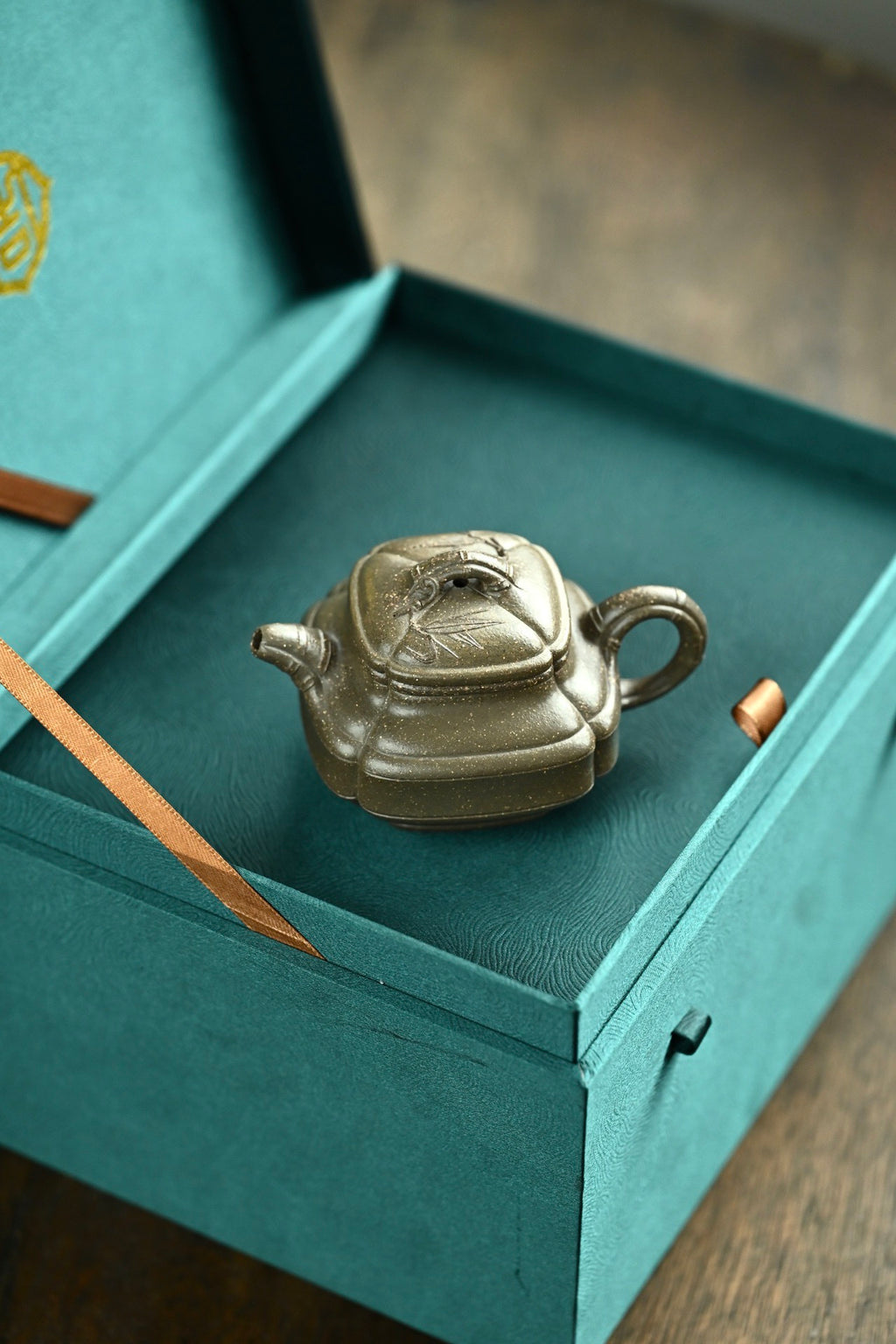 小竹鼓·全手工 /大拍陶手雷罡作品（师承范伟群）/容量130cc/蟹壳青