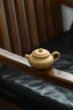 筋纹仿古· 全手工/大拍陶手雷罡作品（师承范伟群）容量130cc/家藏黄金段