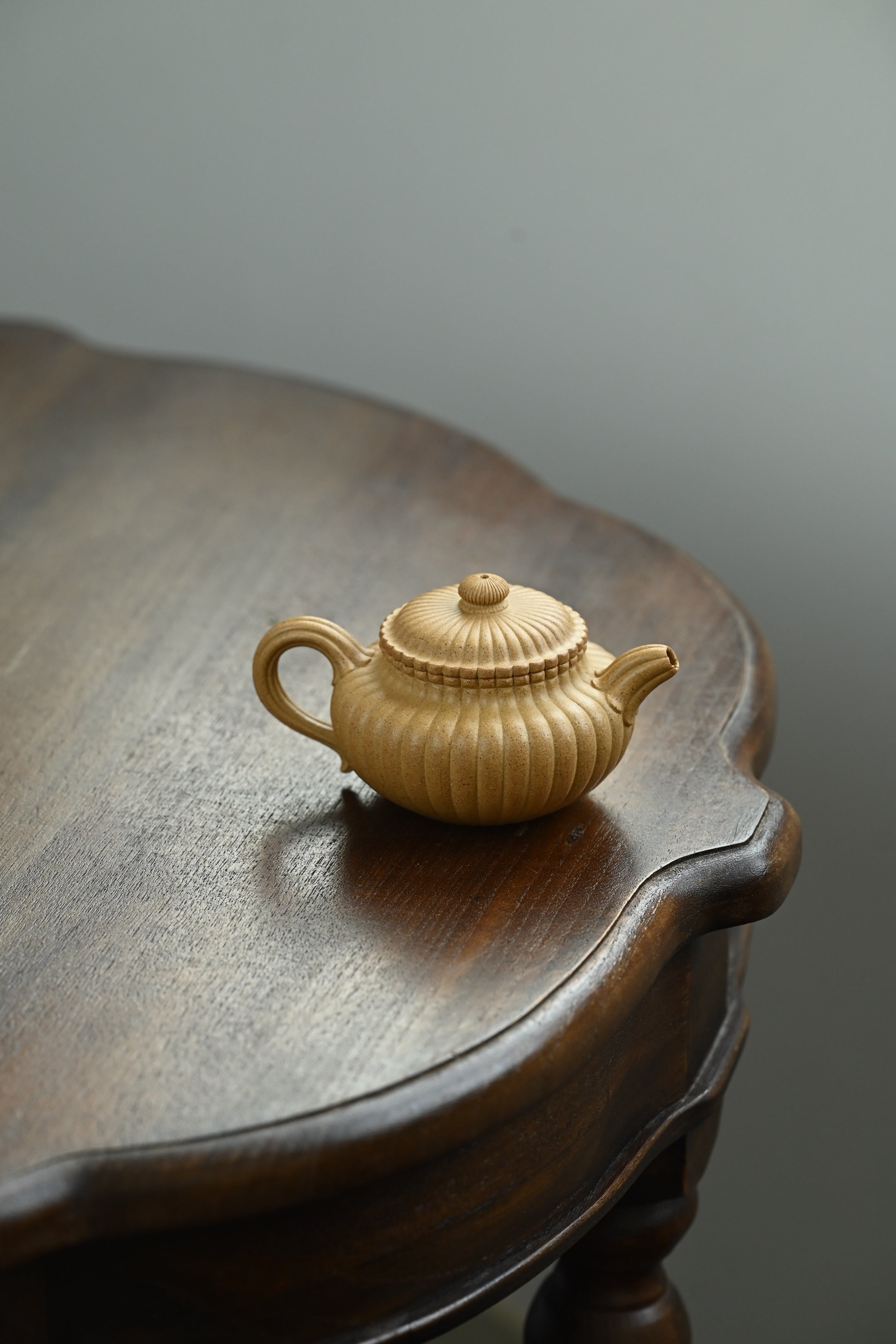 筋纹仿古· 全手工/大拍陶手雷罡作品（师承范伟群）容量130cc/家藏黄金段