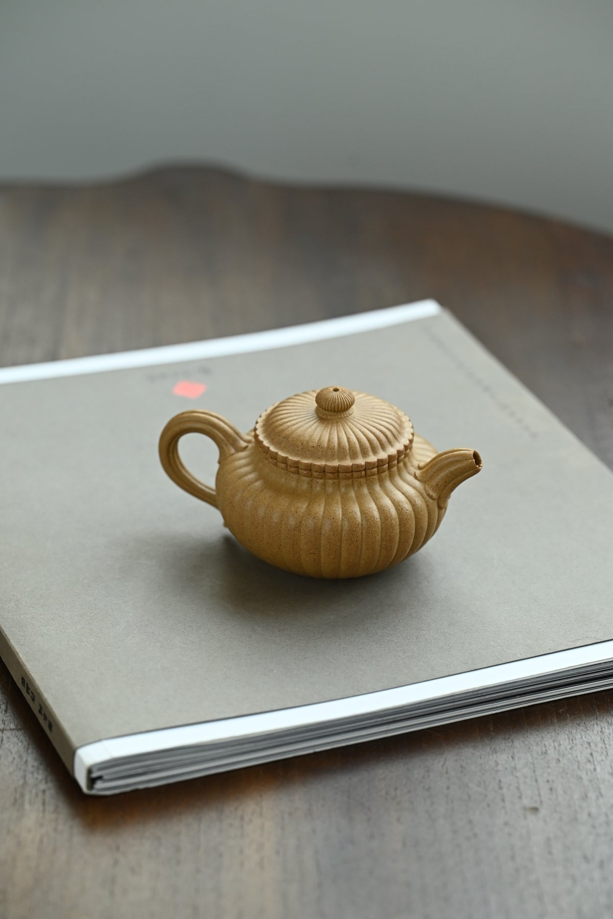 筋纹仿古· 全手工/大拍陶手雷罡作品（师承范伟群）容量130cc/家藏黄金段