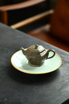 油然而生·清秋 /大拍陶手雷罡作品（师承范伟群) /容量180cc/家藏蟹壳青 因循人与自然的灵犀，化紫砂矿石为器