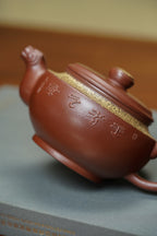 紫砂彩陶融合·一代宗师邱玉林大拍73万｜殿堂臻品《王者之风套组》——原矿优质底槽清·320cc ——紫砂界独一份茶叶沫宝石釉 ——中国陶瓷艺术大师·邱玉林·亲制
