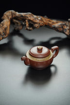 紫砂彩陶融合·一代宗师邱玉林大拍73万｜殿堂臻品《王者之风套组》——原矿优质底槽清·320cc ——紫砂界独一份茶叶沫宝石釉 ——中国陶瓷艺术大师·邱玉林·亲制