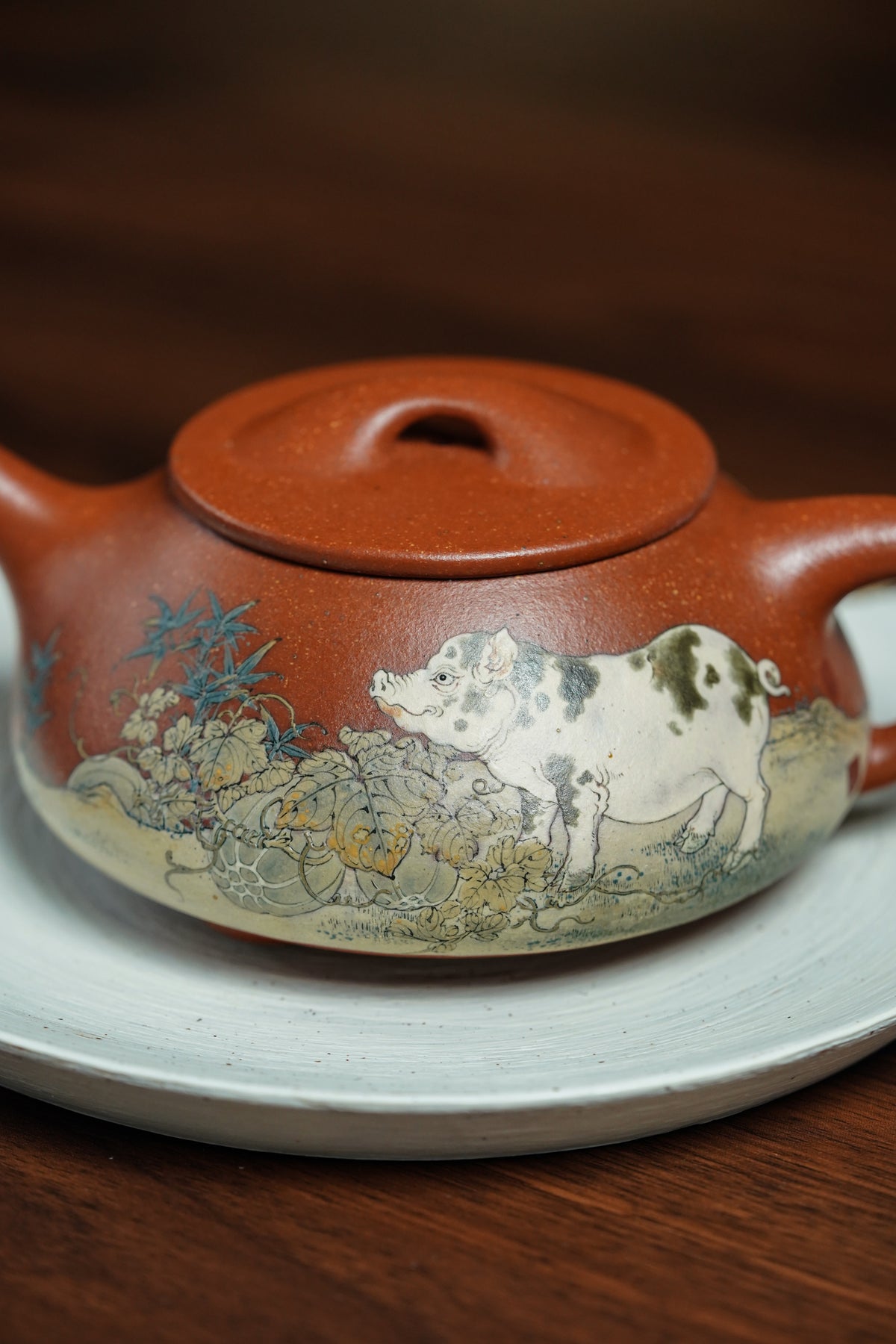 紫砂业界天花板·李金强亲绘稀世孤品【景舟石瓢】礼藏顶配｜尽显身份｜潜力重器👍（可高端私人定制）原矿顶级金降坡泥·300cc