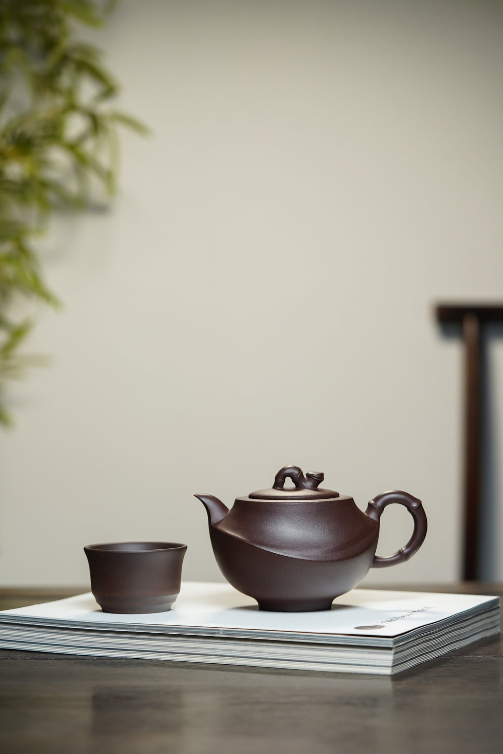 四国大师葛军·紫砂重器《竹姿套组》鼎级荣衔👍高端礼赠首选! ——原矿优质老紫泥·380cc