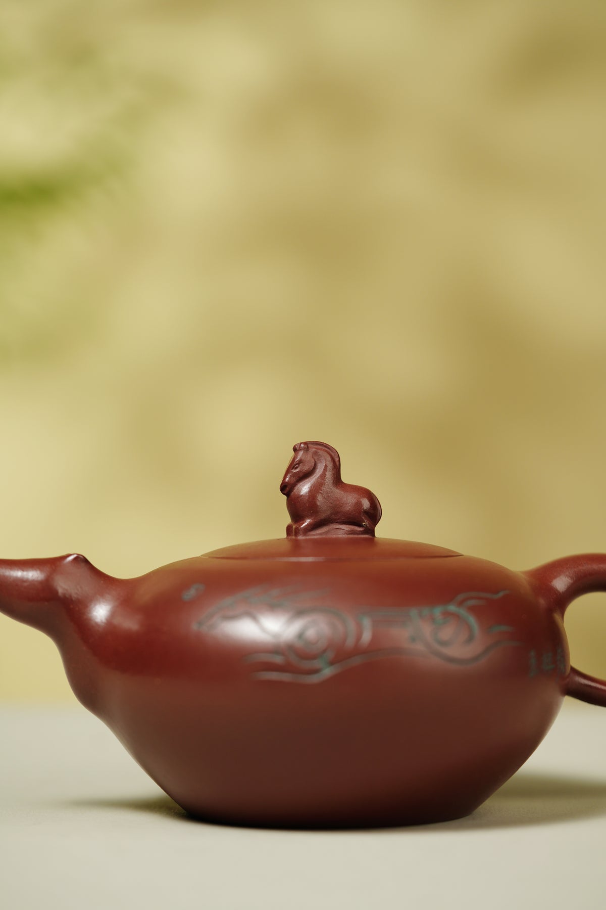 中国紫砂界荣誉之巅｜国大师邱玉林原创亲制｜顶奢稀有传世臻品《马到成功》礼藏天花板 原矿优质底槽清·350cc