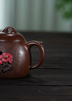 蒋蓉之女 传世花器｜蒋艺华·非遗紫砂巅峰重器《梅花秦权壶》收藏传世·高端礼赠艺术珍品！  ——原矿优质老紫泥·230cc ——中国传统陶瓷艺术大师·蒋艺华 制