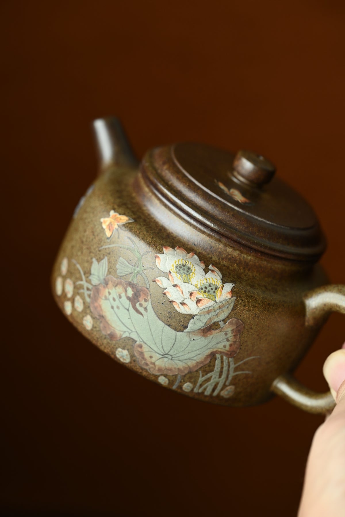 德钟·全手工 /省大师陈富强高徒徐秋璐作品/容量200cc/榴皮青段