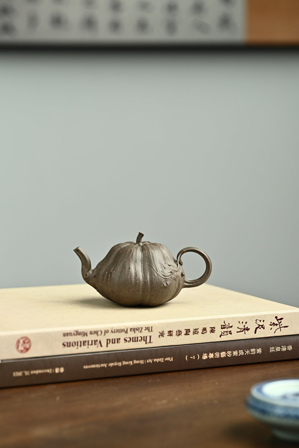 秀语南瓜·全手工薄胎  /花器实力派安雄飞作品 /容量150cc/极品段泥