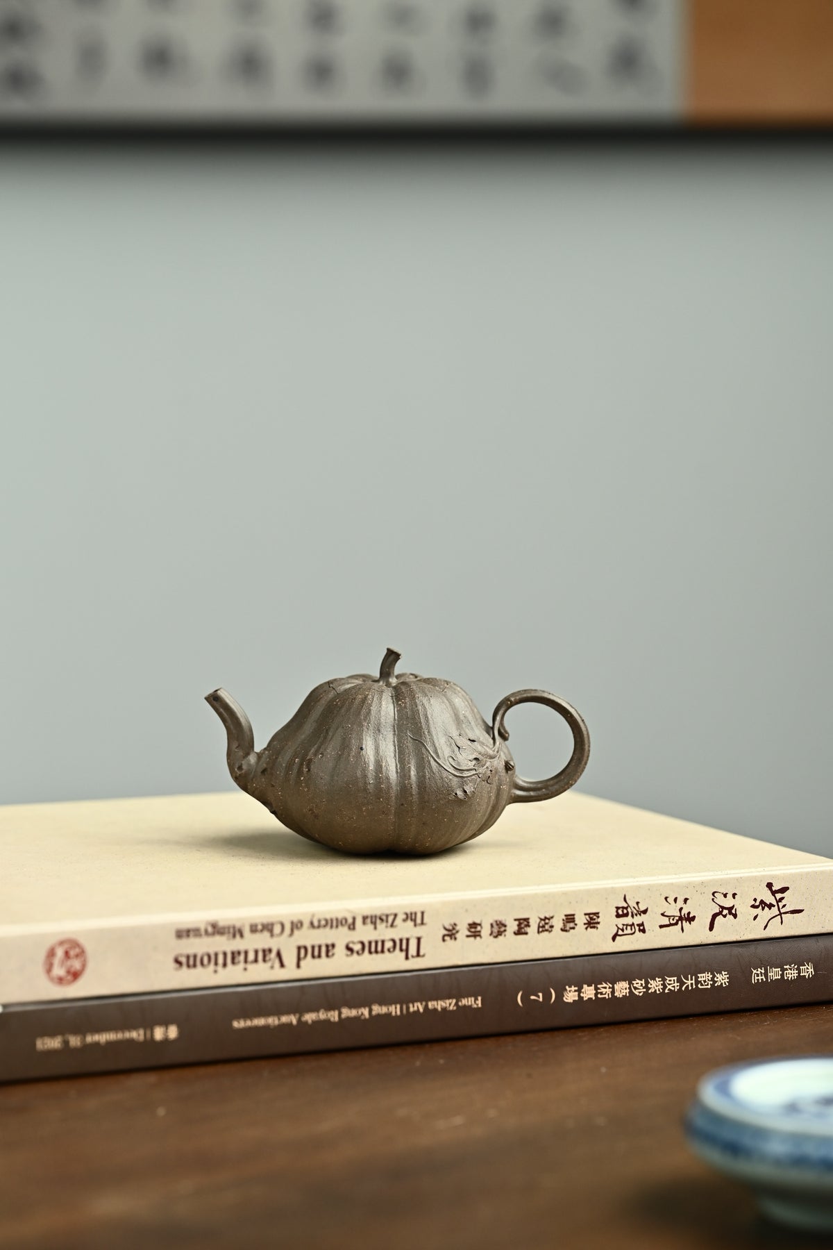 秀语南瓜·全手工薄胎  /花器实力派安雄飞作品 /容量150cc/极品段泥