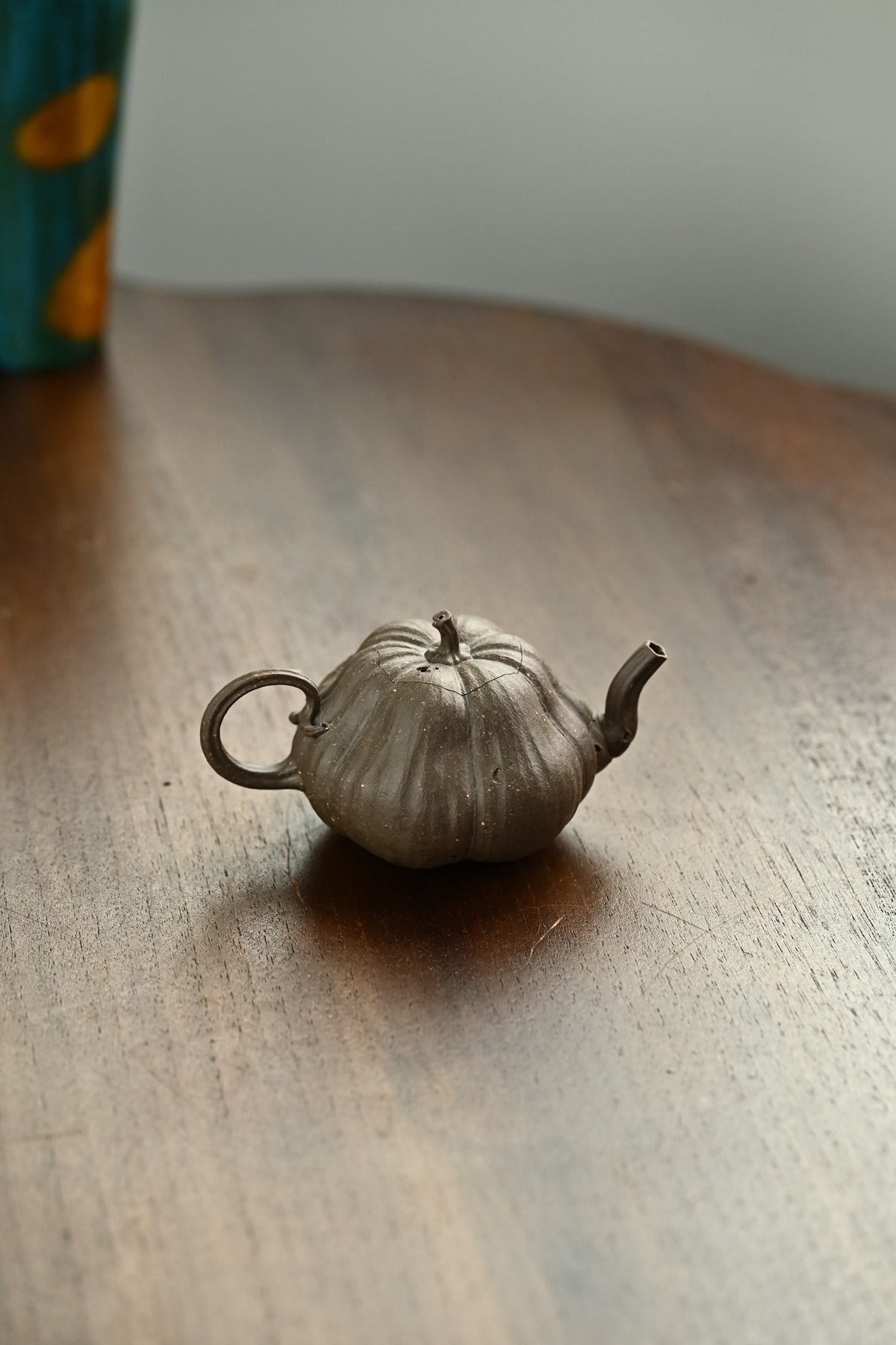 秀语南瓜·全手工薄胎  /花器实力派安雄飞作品 /容量150cc/极品段泥