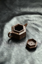 六棱·全手工/全手工大赛一等奖，景舟杯银奖得主贺杨作品 /容量150cc/紫泥撒金