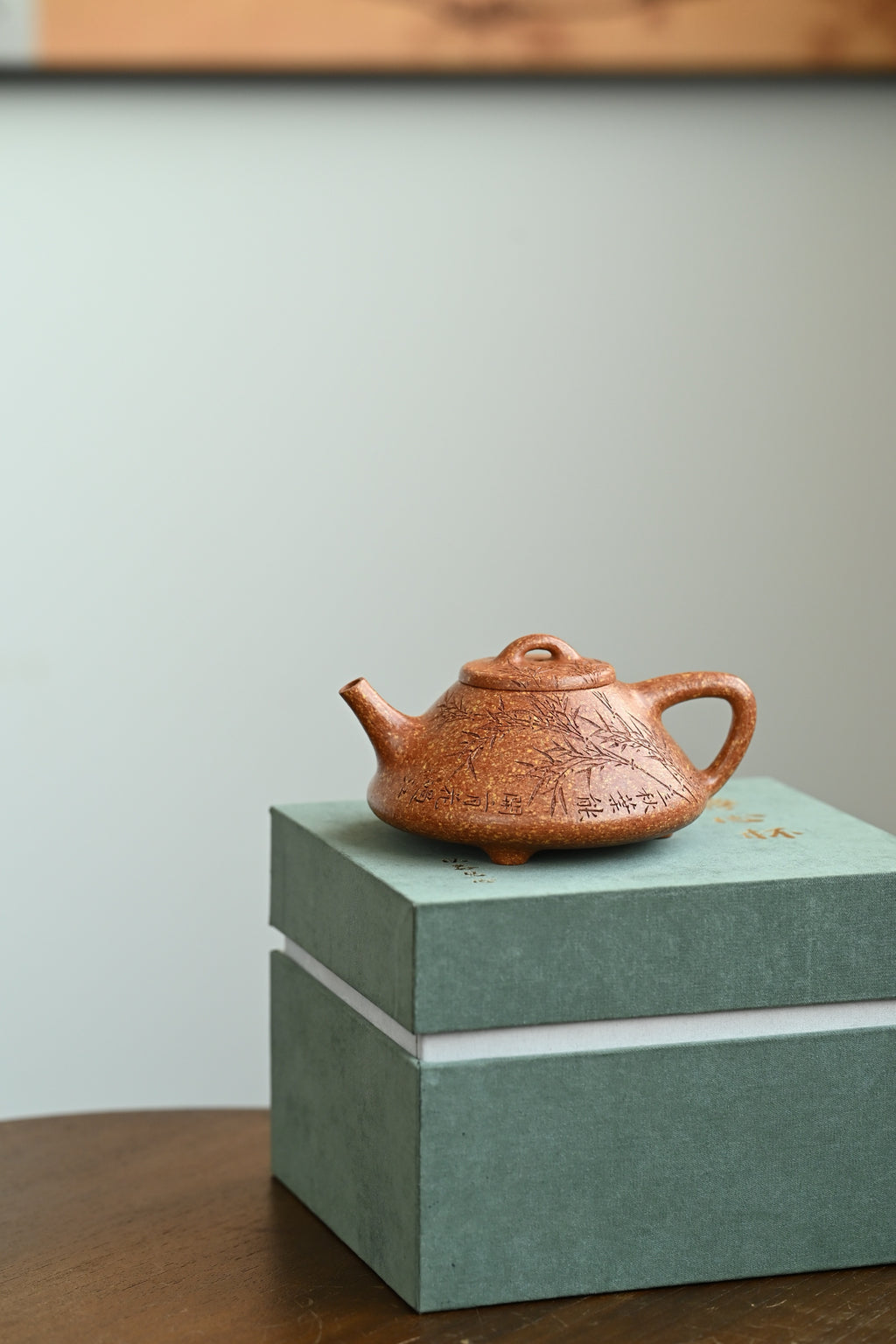 子冶石瓢·全手工 /全手工大赛一等奖，招商杯金奖祁令军作品 /容量180cc/粗砂冷黄金段