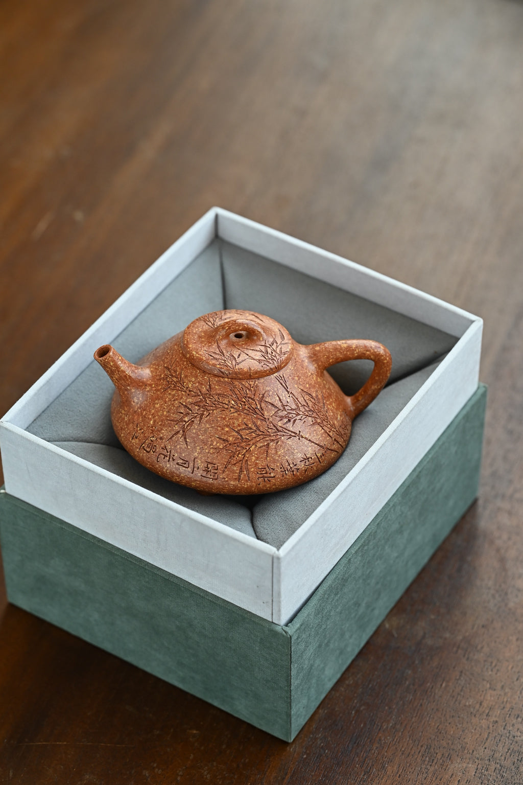 子冶石瓢·全手工 /全手工大赛一等奖，招商杯金奖祁令军作品 /容量180cc/粗砂冷黄金段