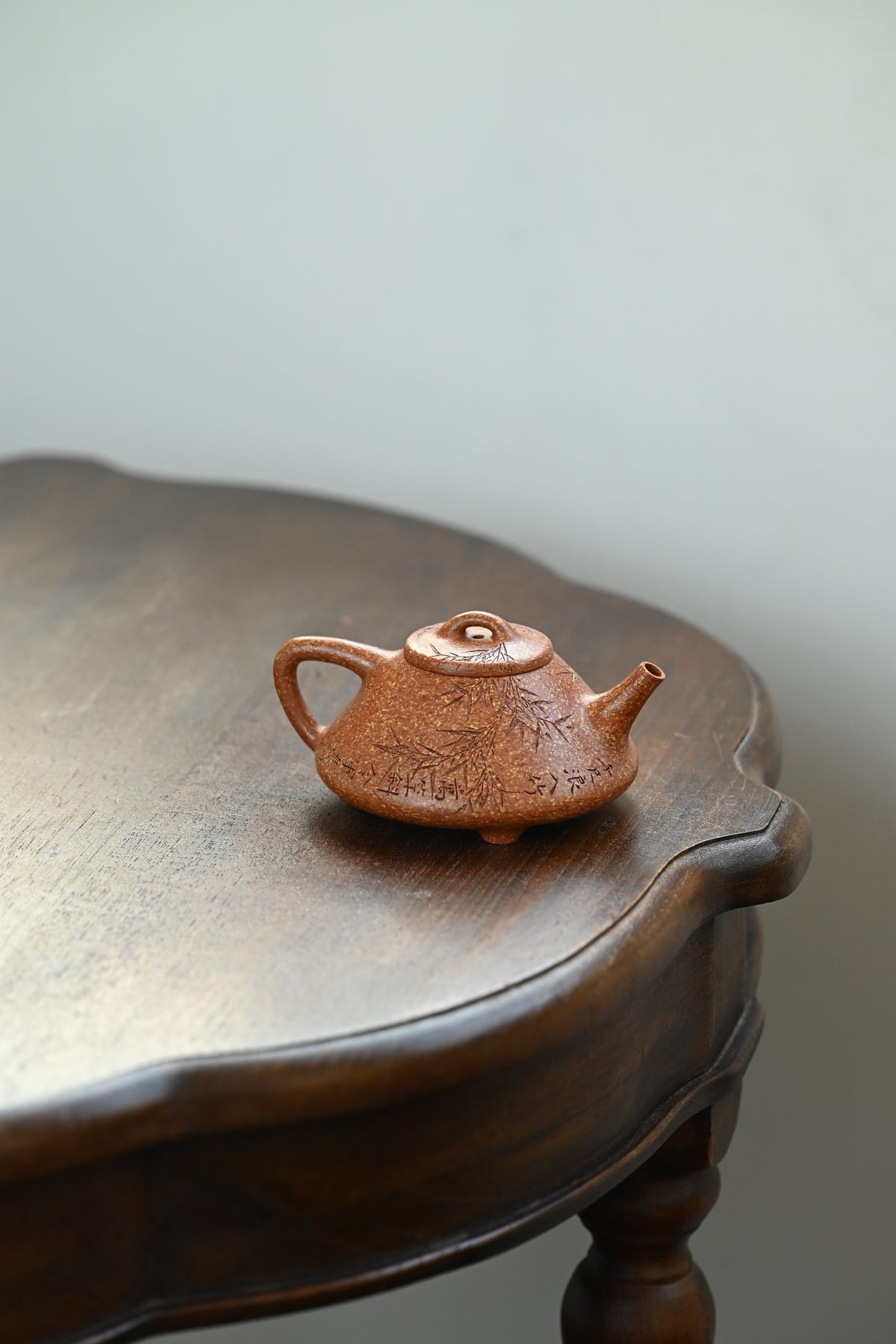 子冶石瓢·全手工 /全手工大赛一等奖，招商杯金奖祁令军作品 /容量180cc/粗砂冷黄金段