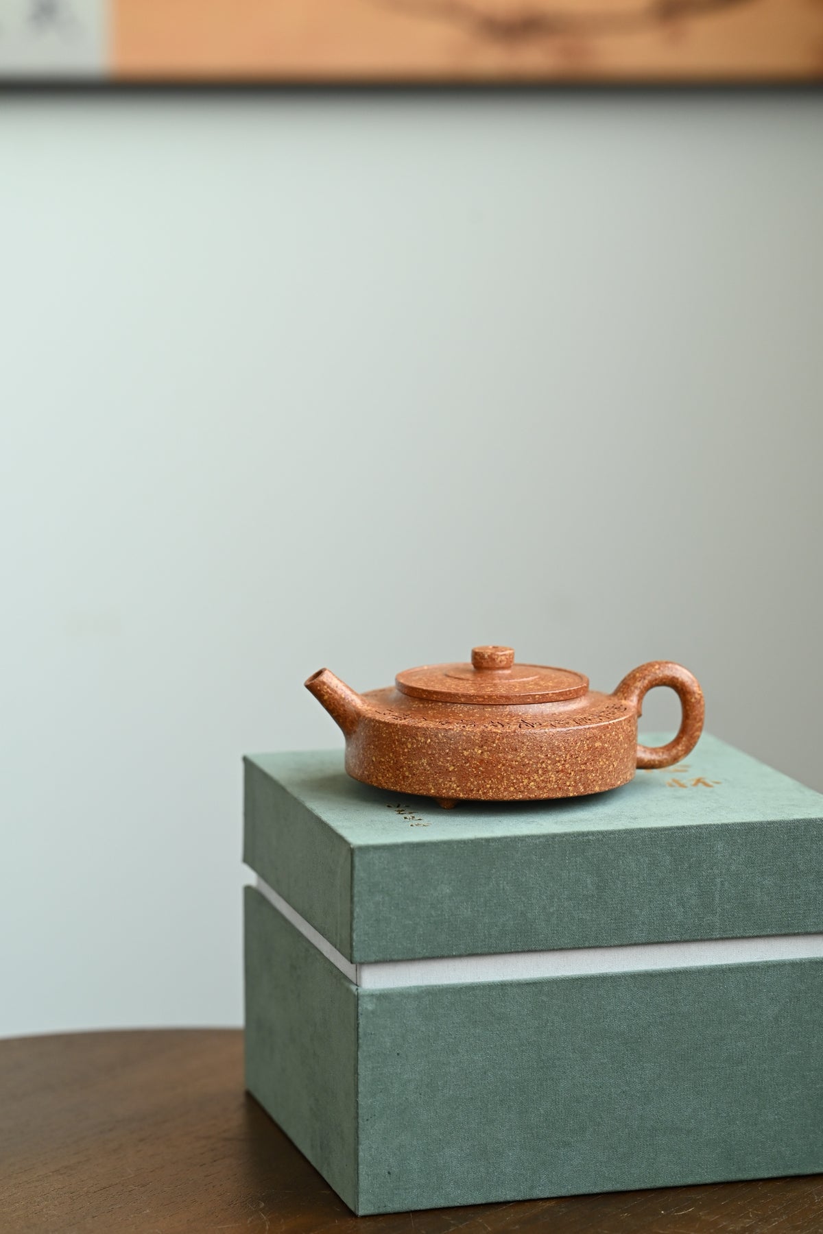 周盘·全手工 /全手工大赛一等奖，招商杯金奖祁令军作品 /容量130cc/粗砂冷黄金段