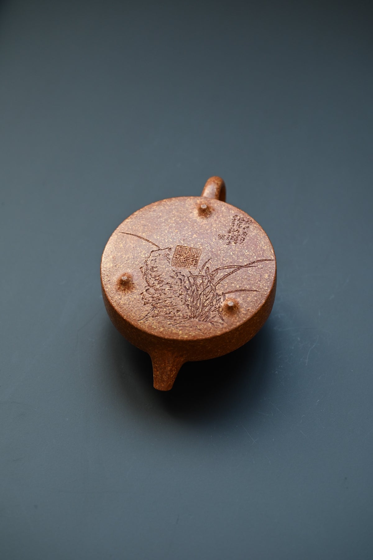 周盘·全手工 /全手工大赛一等奖，招商杯金奖祁令军作品 /容量130cc/粗砂冷黄金段