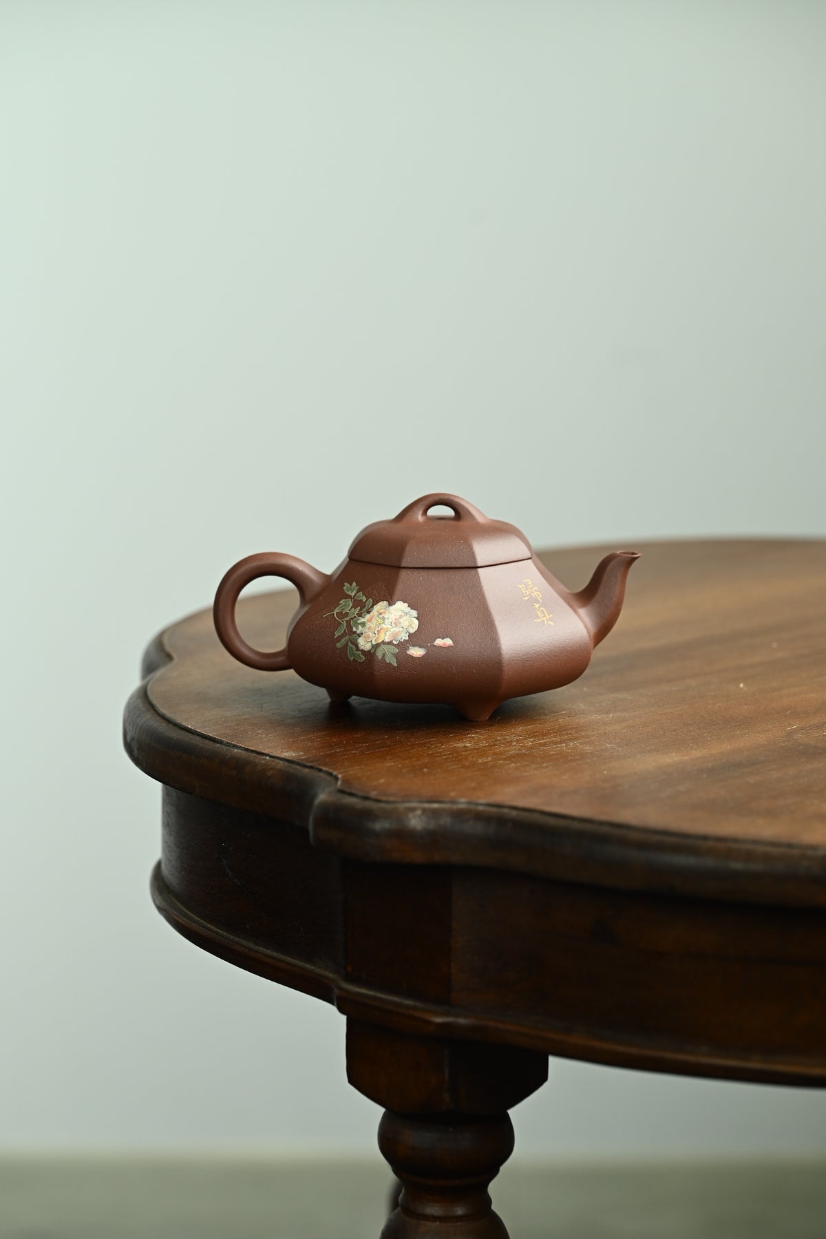 汉棠石瓢·全手工 /多届全手工大赛二等奖大拍陶手吴涛作品 /全手工大赛一等奖茗薇泥绘 /容量360cc/原矿底槽清