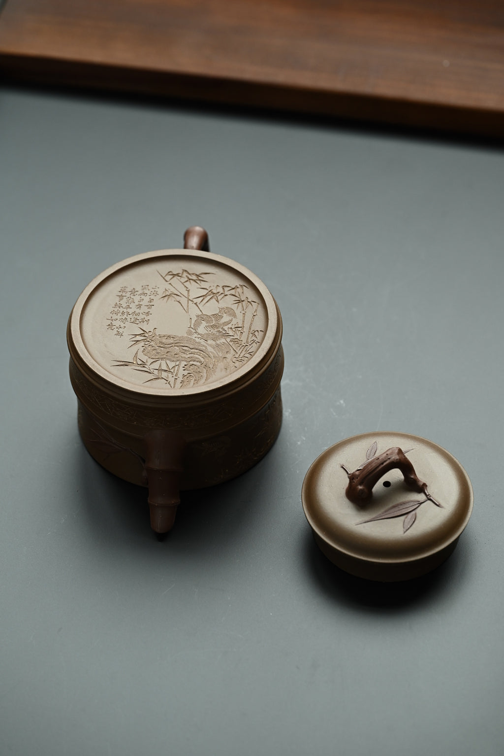 一品竹段套组·全手工 /壶460cc杯100cc/原矿段泥紫泥