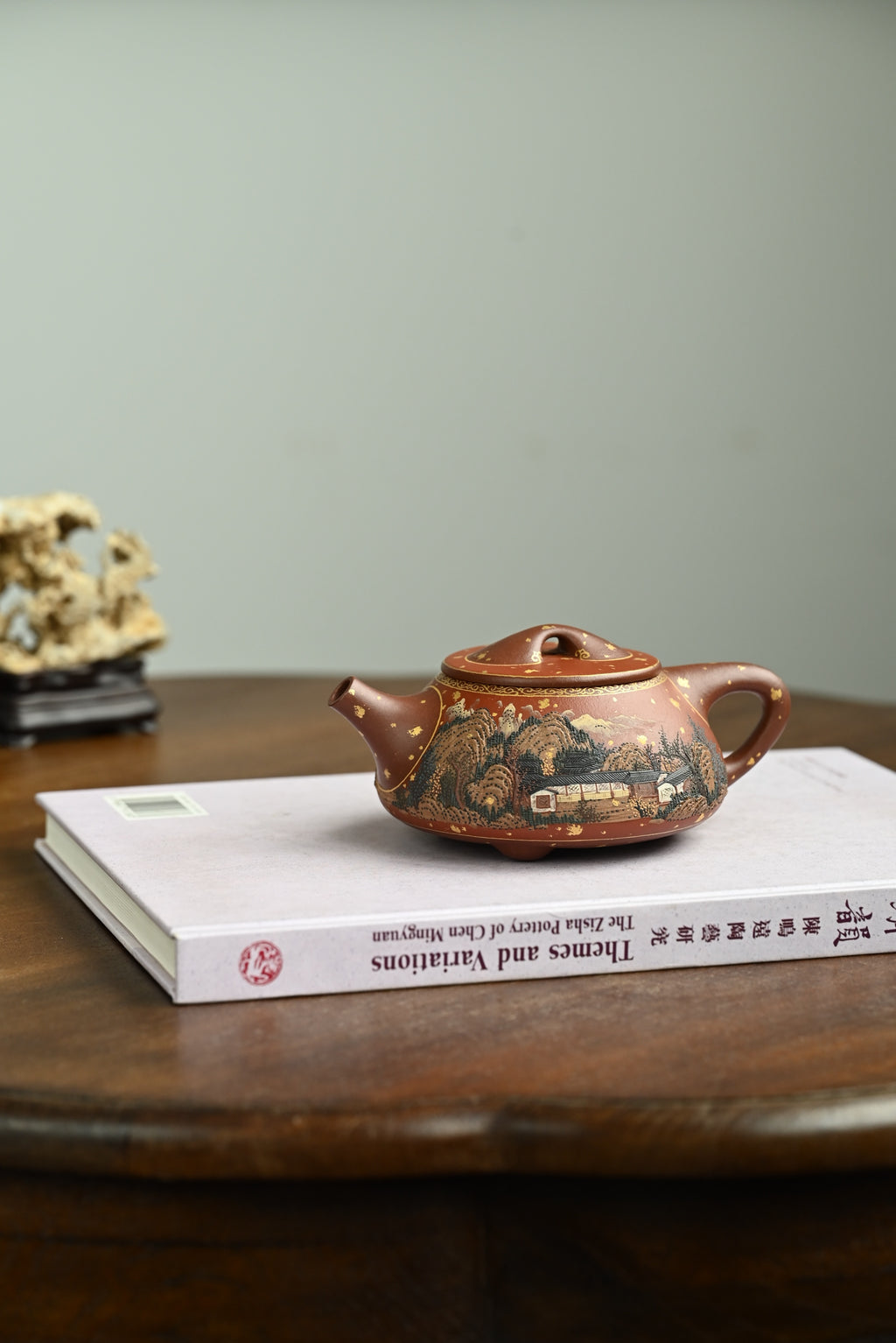 山水满瓢·全手工 /六届全手工大赛一等奖高工施昌作品 /容量280cc/原矿底槽清