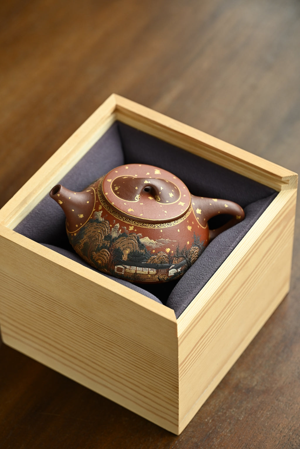 山水满瓢·全手工 /六届全手工大赛一等奖高工施昌作品 /容量280cc/原矿底槽清