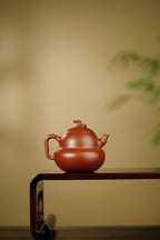 紫砂朱韵 礼藏臻品｜当代朱泥标杆人物｜非遗高层次艺术人才·徐伟强亲工《葫芦壶》高端礼藏重器！  原矿优质·朱泥·150cc
