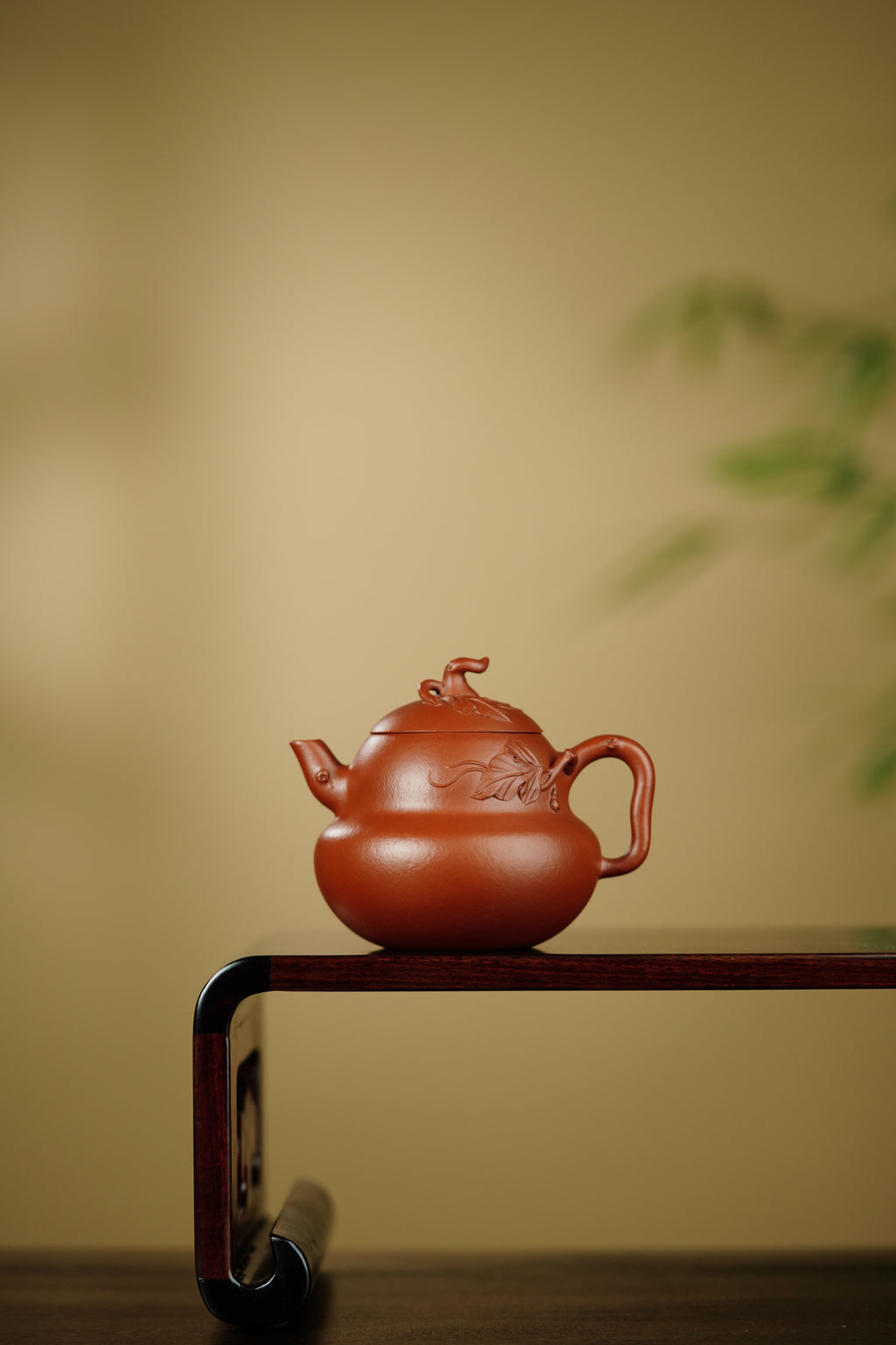 紫砂朱韵 礼藏臻品｜当代朱泥标杆人物｜非遗高层次艺术人才·徐伟强亲工《葫芦壶》高端礼藏重器！  原矿优质·朱泥·150cc