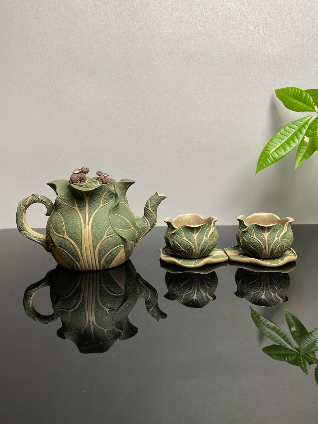 新品❤️中国紫砂十二精英·双省大师高建芳佳作《招财进宝套组》｜传世礼藏重器！ 原矿优质段泥粉浆·550cc
