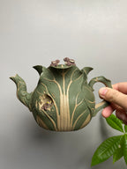 新品❤️中国紫砂十二精英·双省大师高建芳佳作《招财进宝套组》｜传世礼藏重器！ 原矿优质段泥粉浆·550cc