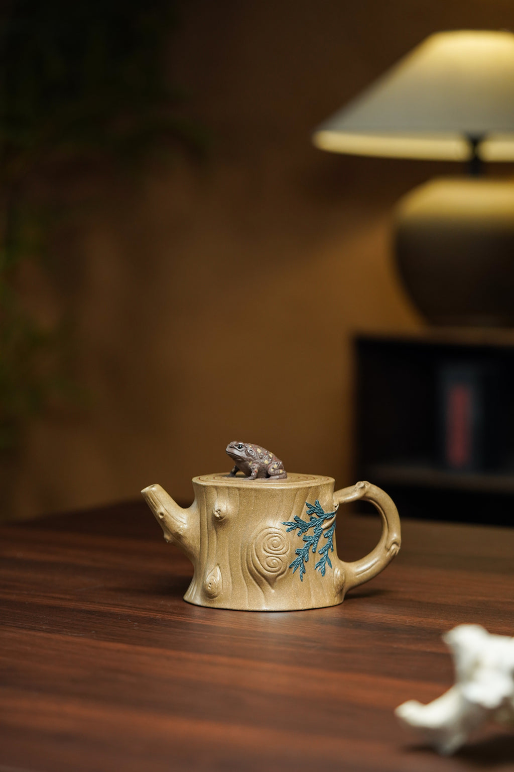 蒋蓉之女 传世花器｜蒋艺华·非遗紫砂巅峰重器《百寿树桩壶》收藏传世·高端礼赠艺术珍品！  ——原矿优质老段泥·260cc