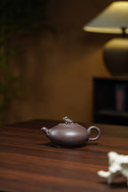 蒋蓉之女 传世花器｜蒋艺华原创《荷塘清趣壶》收藏传世·高端礼赠艺术珍品！  ——原矿优质紫玉金砂·160cc