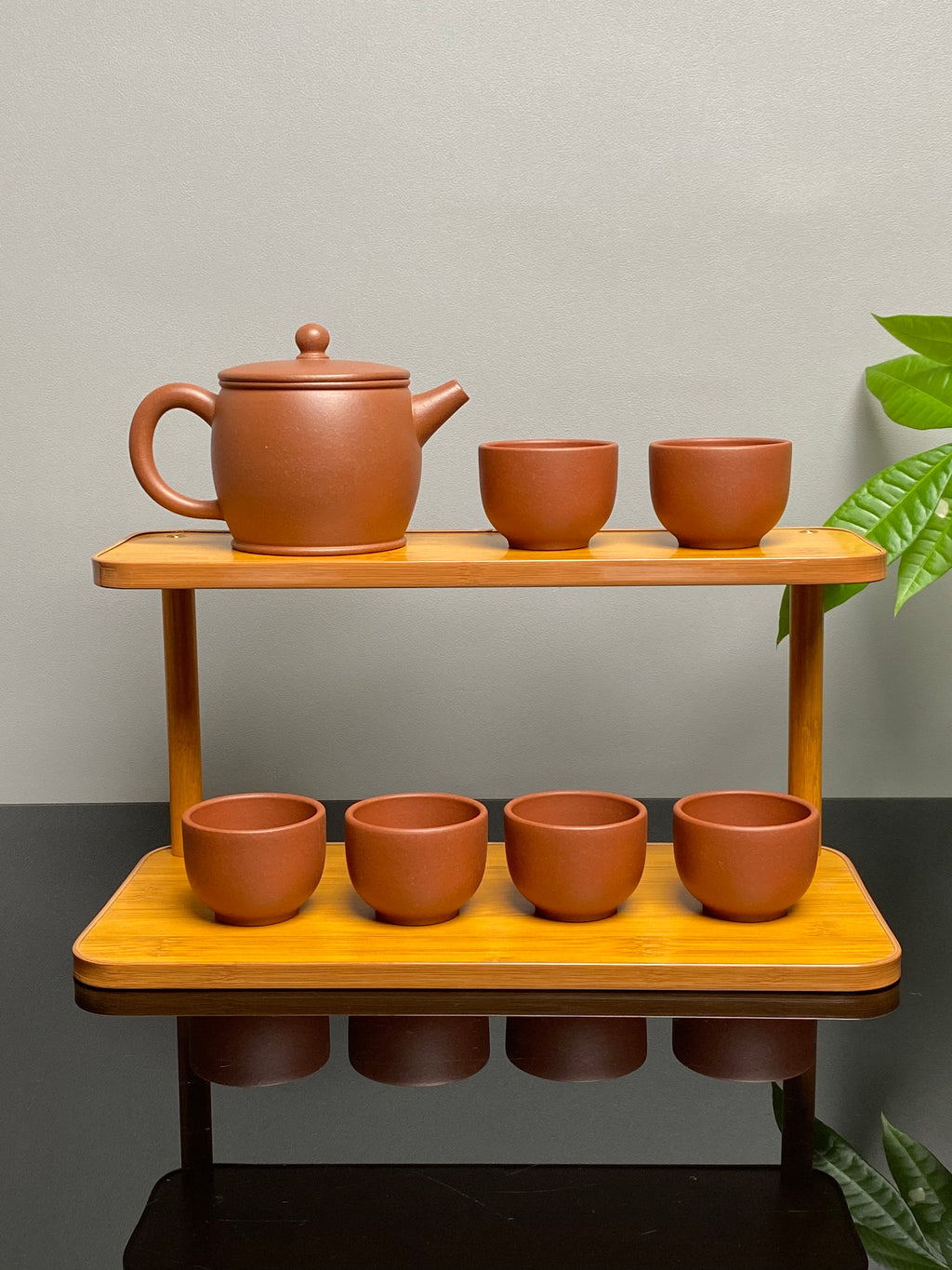 原鉱・良材・名工「漢瓦セット」　淹茶に最適な大口蓋の逸品👍🏻
——原鉱・高品質な降坡泥・220cc
——実力派陶芸家・周文賞 作