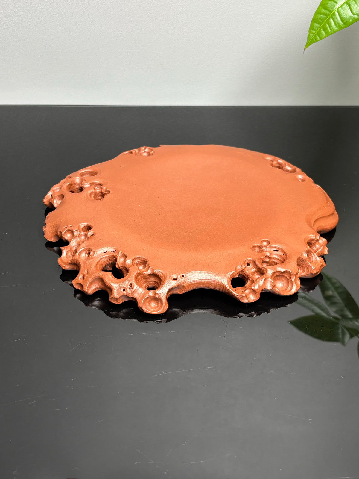 薛宗鹏全手工孤品｜中青年实力派紫砂塑器【太湖石，壶承，干泡盘】