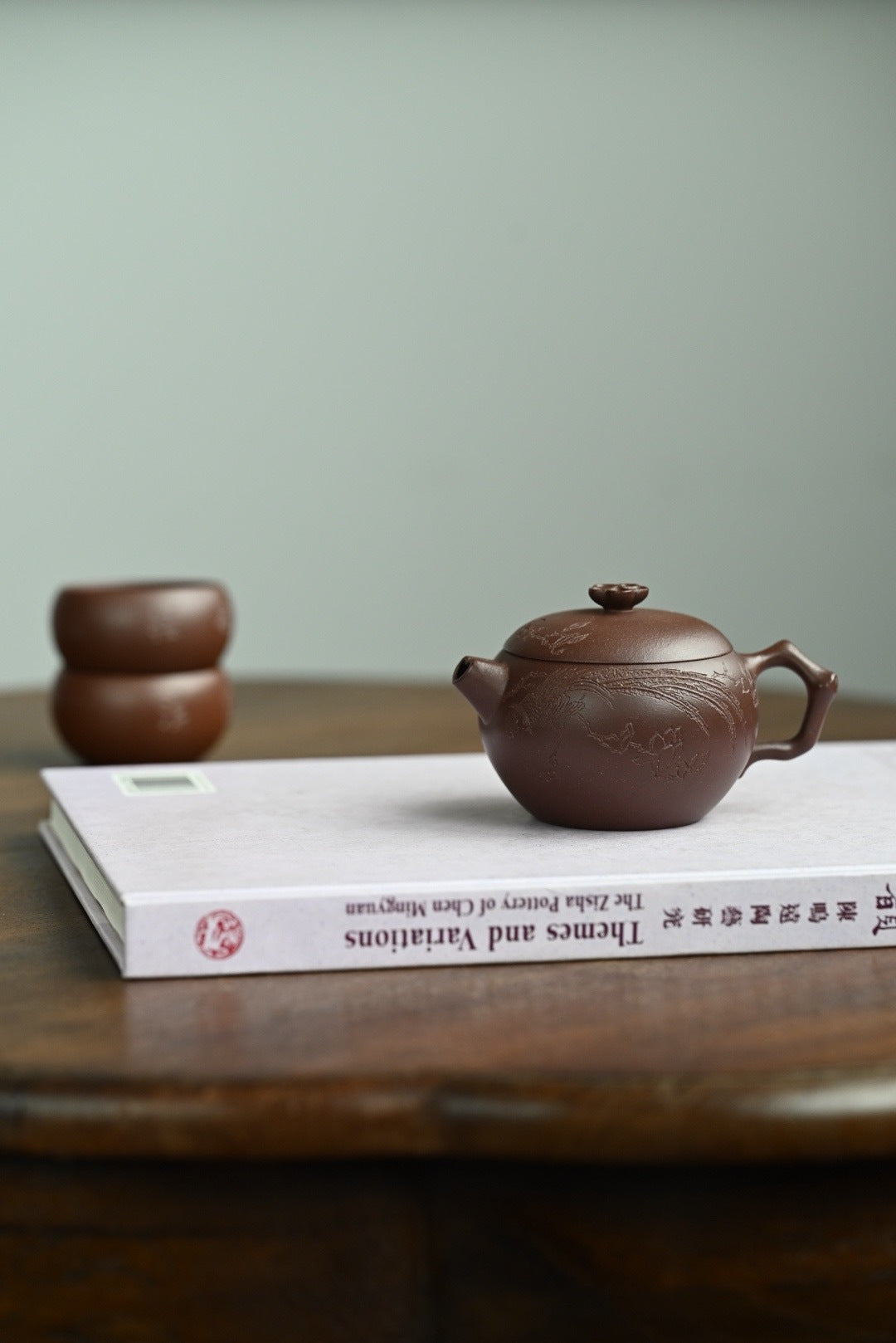 海棠套组·全手工 /省大师陈富强高徒徐秋璐作品  /容量150cc/原矿紫泥