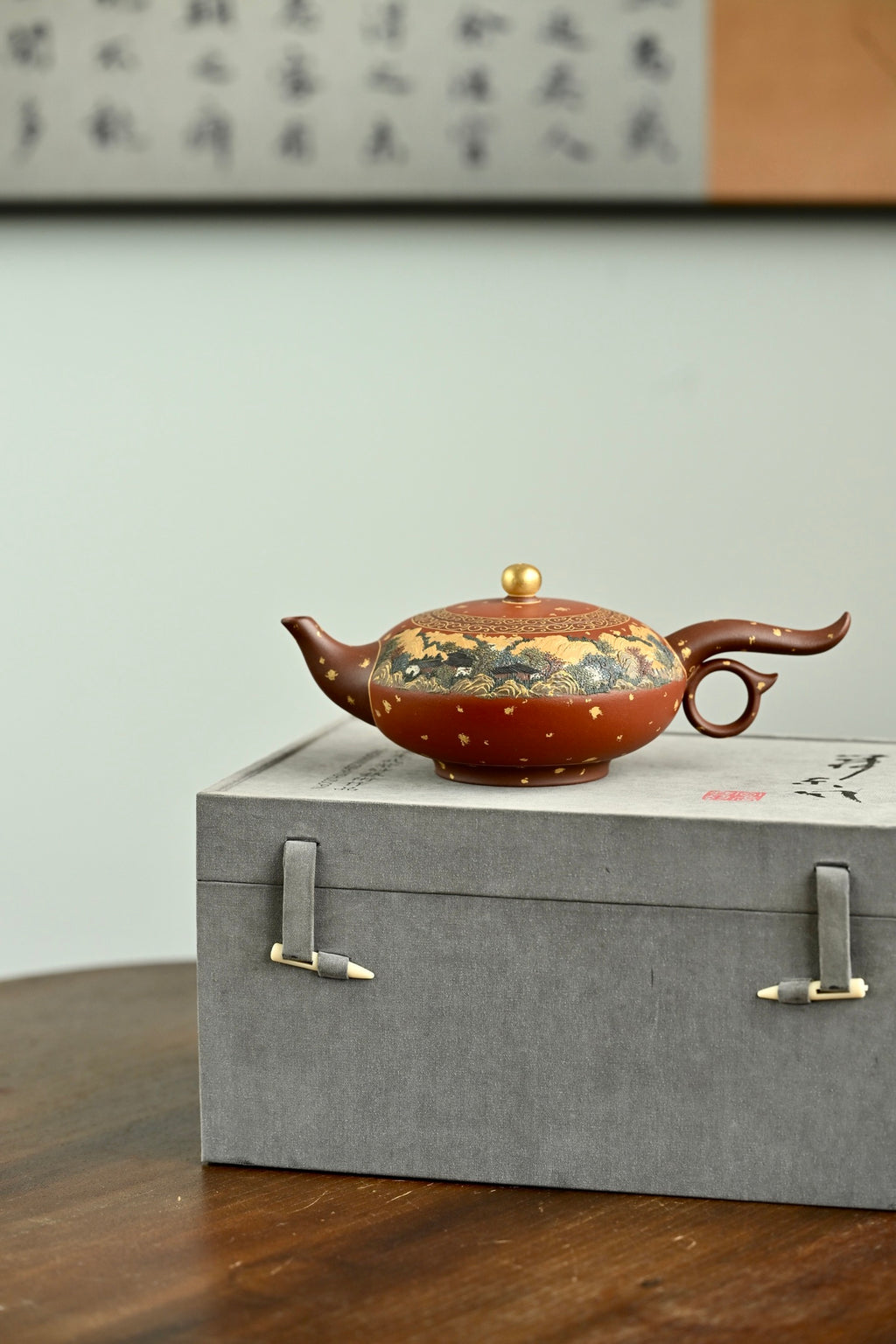 飞鸿·日照金山·全手工 六届全手工大赛一等奖高工施昌作品 /容量360cc/原矿底槽清