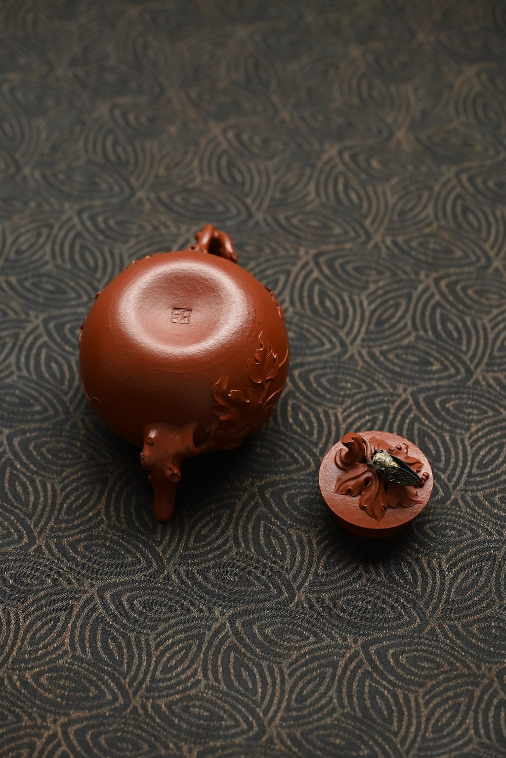 松鼠葡萄·全手工/大拍陶手雷罡作品（师承范伟群）/容量180cc/家藏朱泥