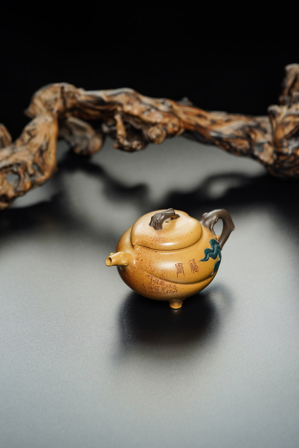 双国大师李昌鸿臻品《百叶双桃壶》收藏送礼皆宜重器！原矿优质本山绿泥·390cc李昌鸿为顾景舟亲传弟子