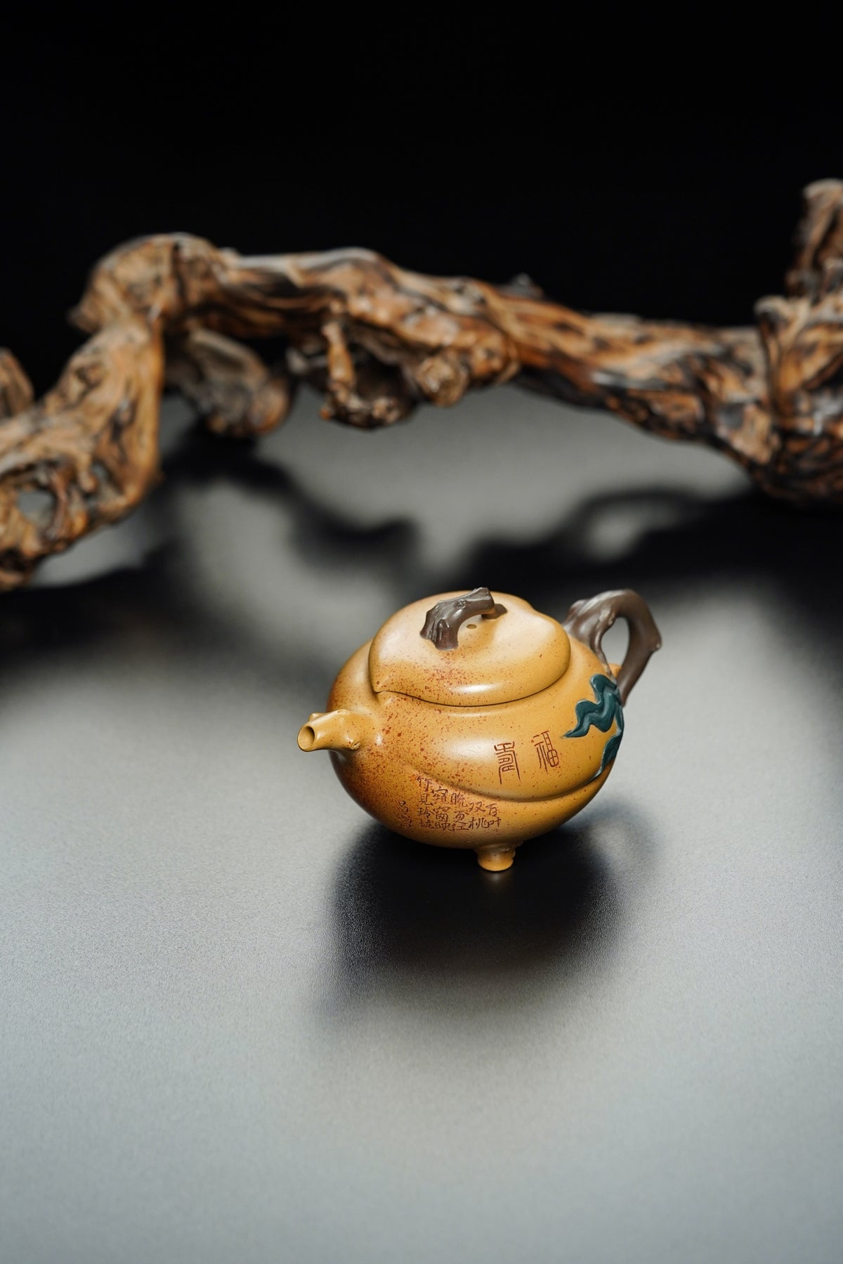双国大师李昌鸿臻品《百叶双桃壶》收藏送礼皆宜重器！原矿优质本山绿泥·390cc李昌鸿为顾景舟亲传弟子