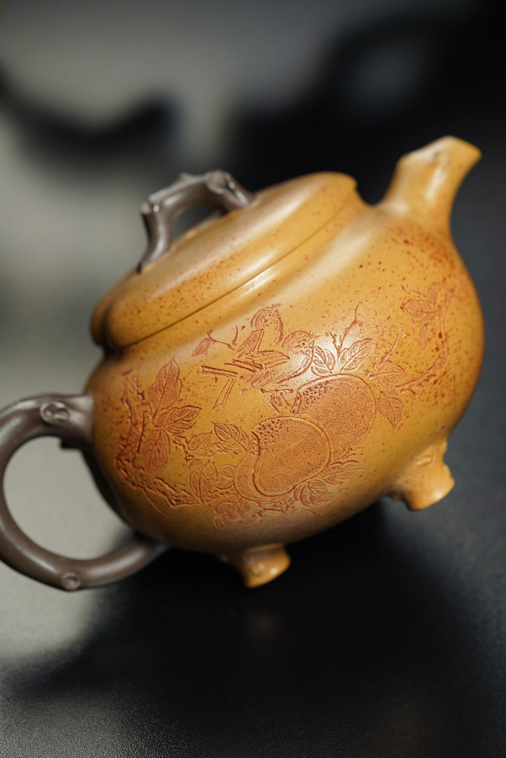 双国大师李昌鸿臻品《百叶双桃壶》收藏送礼皆宜重器！原矿优质本山绿泥·390cc李昌鸿为顾景舟亲传弟子