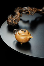 双国大师李昌鸿臻品《百叶双桃壶》收藏送礼皆宜重器！原矿优质本山绿泥·390cc李昌鸿为顾景舟亲传弟子