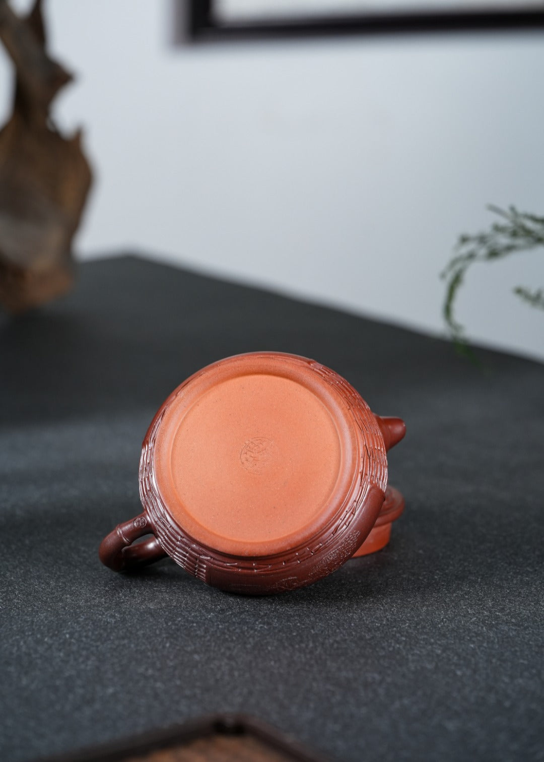 蒋艺华·非遗紫砂巅峰重器《竹编高潘壶》收藏传世·高端礼赠艺术珍品！  ——原矿优质段泥柴烧·280cc ——中国传统陶瓷艺术大师·蒋艺华 制