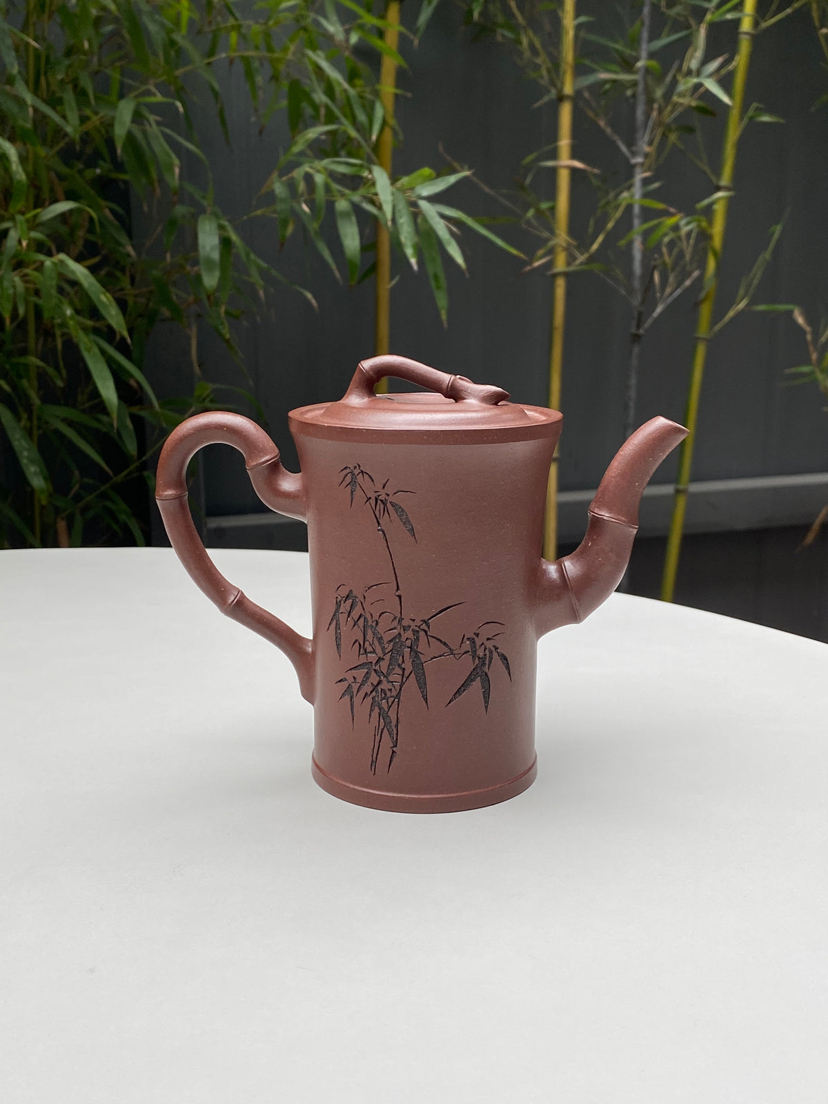 储立之大师传世典藏重器《高竹节套组》是礼藏双宜首选的高端艺术品！  ——原矿优质 紫泥·380cc ——江苏省工艺美术大师·储立之 之作