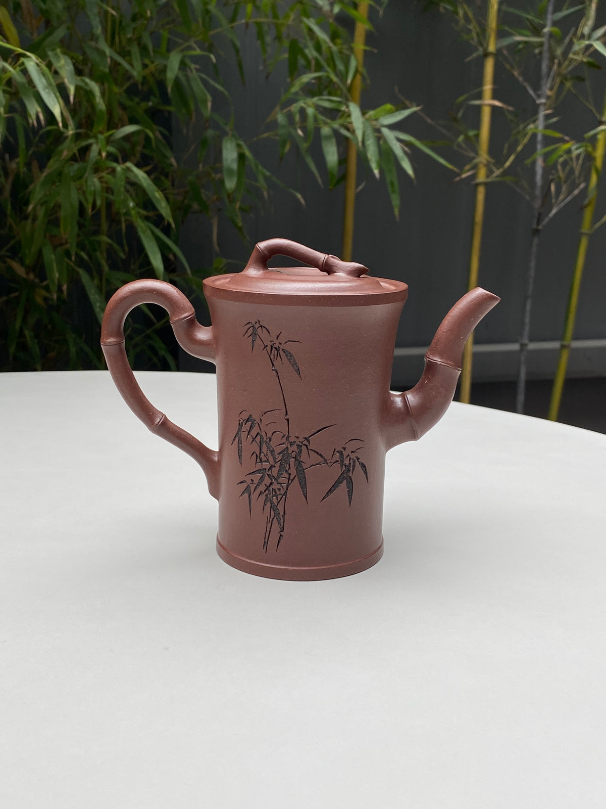 储立之大师传世典藏重器《高竹节套组》是礼藏双宜首选的高端艺术品！  ——原矿优质 紫泥·380cc ——江苏省工艺美术大师·储立之 之作