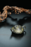 储立之大师传世典藏重器《三足矮石瓢》是礼藏双宜首选的高端艺术品！  ——原矿优质 雪花青·280cc ——江苏省工艺美术大师·储立之 之作