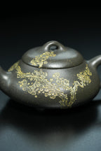储立之大师传世典藏重器《三足矮石瓢》是礼藏双宜首选的高端艺术品！  ——原矿优质 雪花青·280cc ——江苏省工艺美术大师·储立之 之作