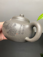 范泽锋高徒·邱爽紫砂潜力重器《柿圆壶》是您礼藏皆宜的高端艺术品👍  ——原矿优质天青泥·460cc
