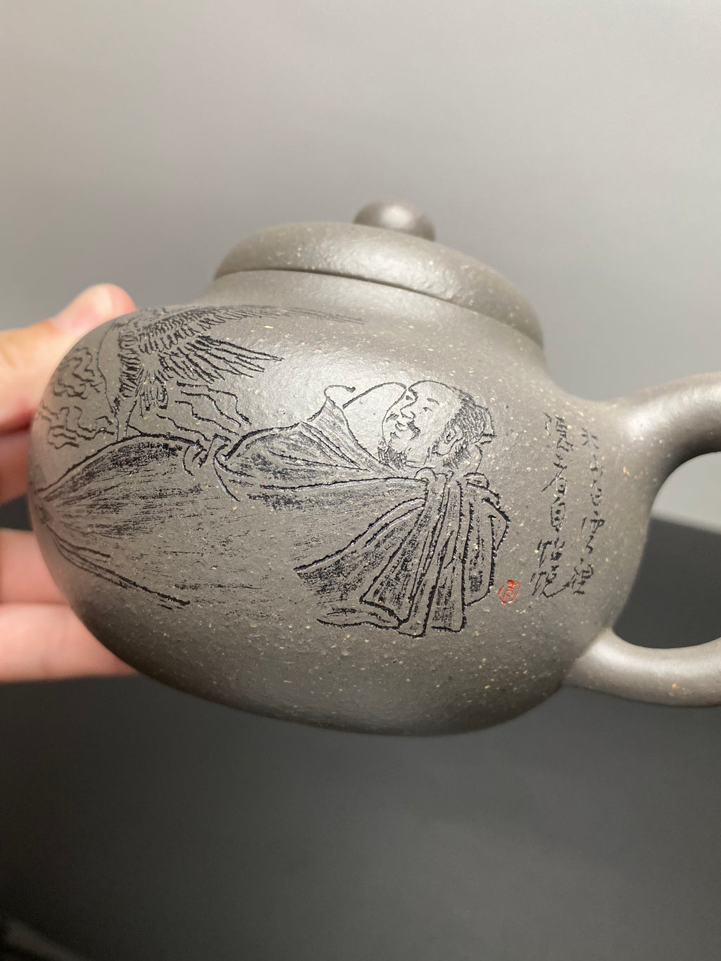 范泽锋高徒·邱爽紫砂潜力重器《柿圆壶》是您礼藏皆宜的高端艺术品👍  ——原矿优质天青泥·460cc