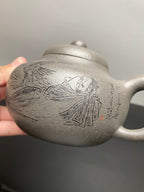 范泽锋高徒·邱爽紫砂潜力重器《柿圆壶》是您礼藏皆宜的高端艺术品👍  ——原矿优质天青泥·460cc